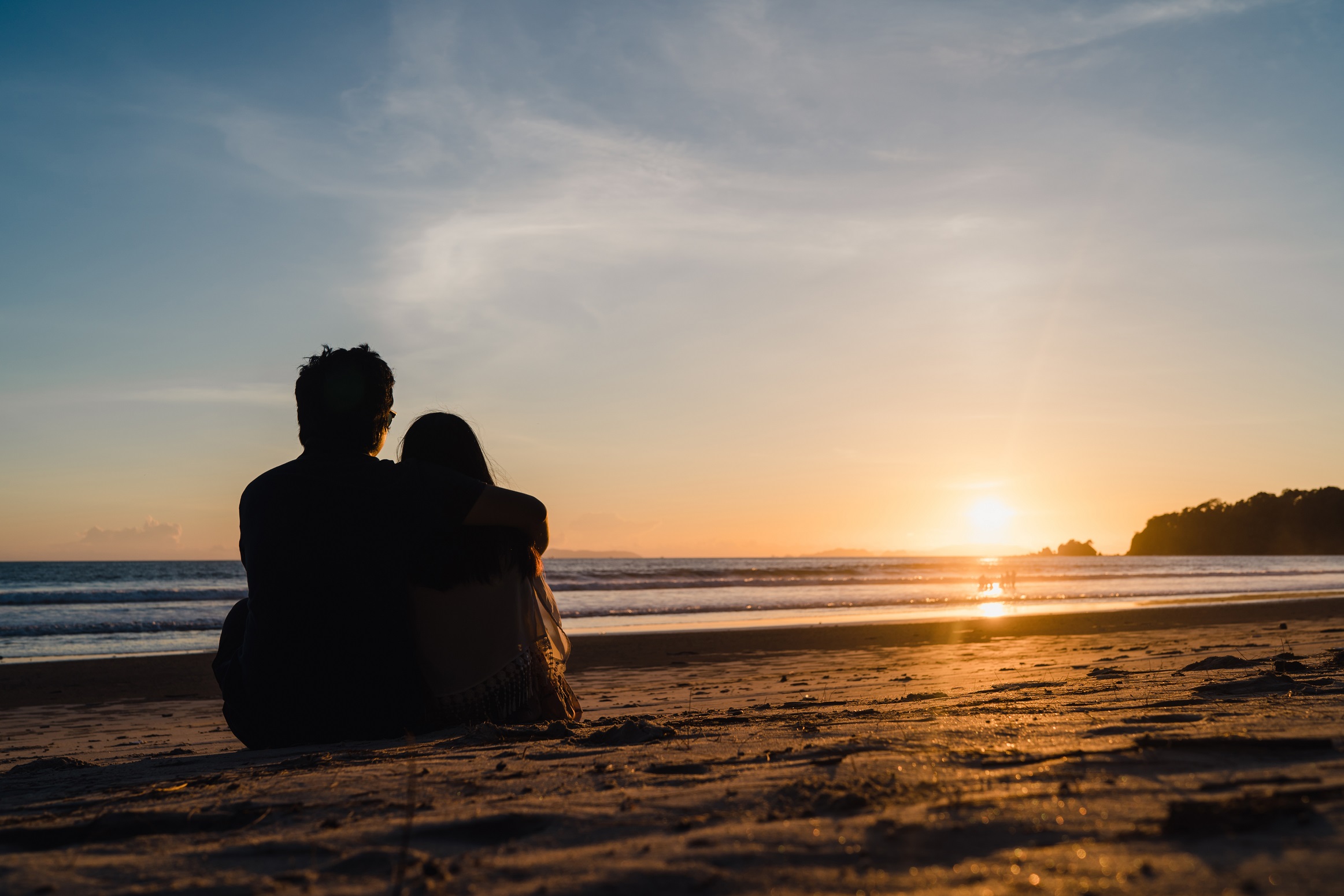 pareja playa