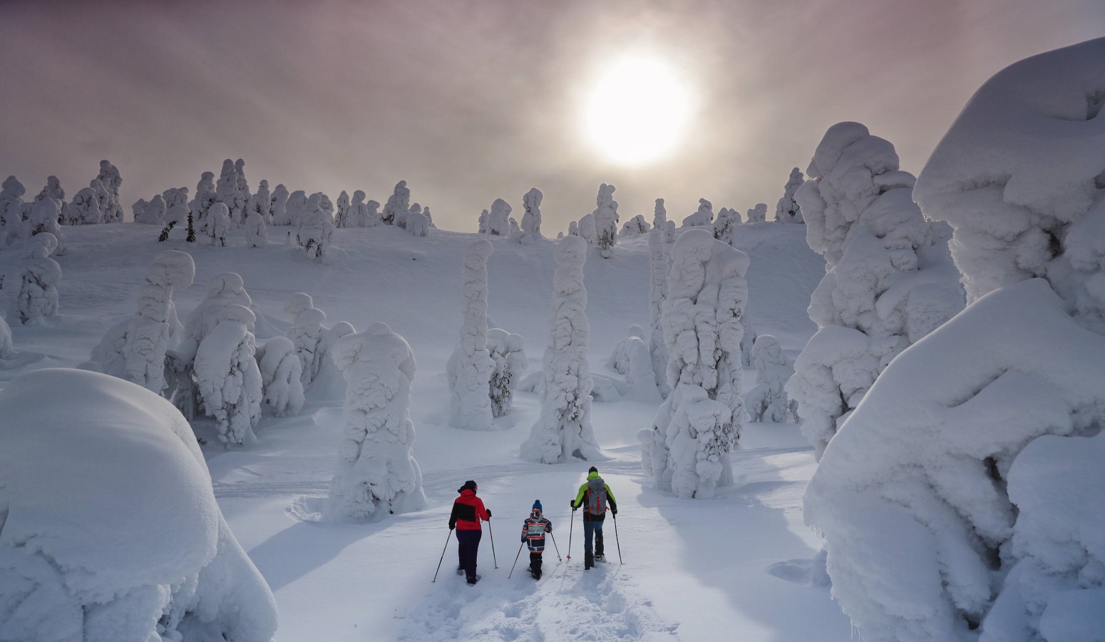 paseos en raquetas de viene ruka lponia