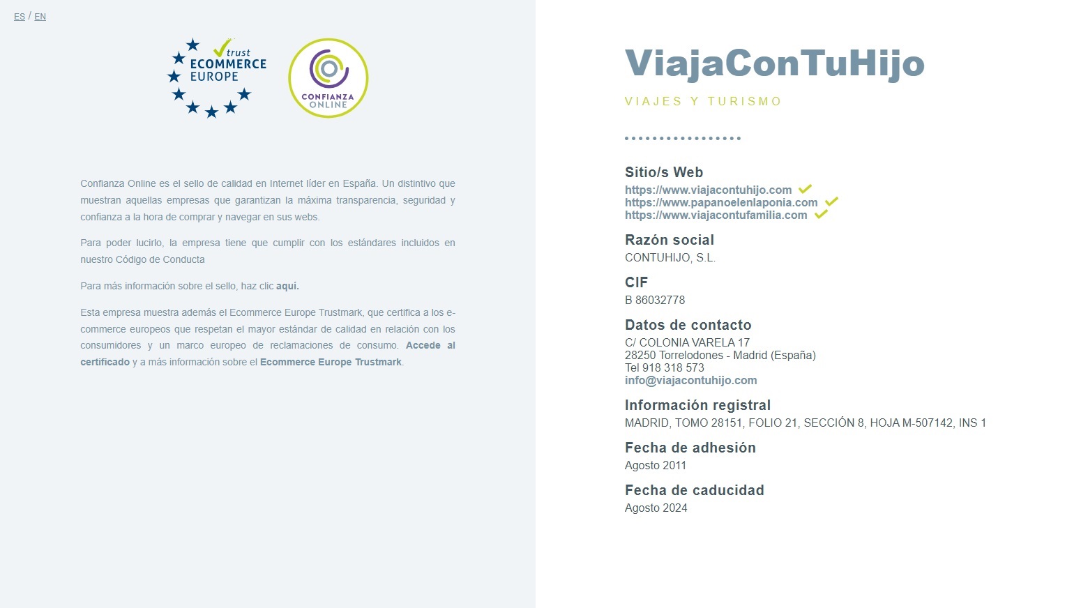 confianza online vcth