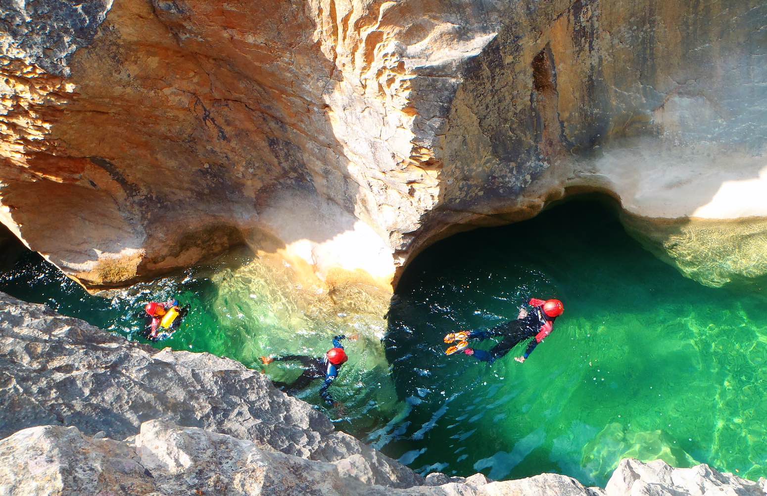 Escalada con tu hijo, rápel en Rio Vero